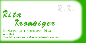 rita krompiger business card